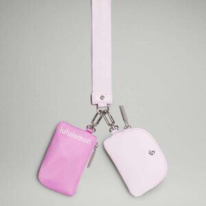 Lululemon Dual Pouch Wristlet - Dahlia Mauve/Meadowsweet Pink - Like New